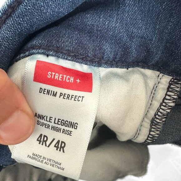 Express 4R Blue High Rise Skinny Ankle Jeans Sailorcore Coastal  Button
A180 - Picture 3 of 10